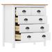 Buffet Hill Range Blanc 79x40x80 cm Bois de pin solide - Photo n°4