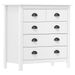 Buffet Hill Range Blanc 79x40x80 cm Bois de pin solide 2 - Photo n°1