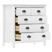 Buffet Hill Range Blanc 79x40x80 cm Bois de pin solide 2 - Photo n°4