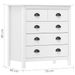 Buffet Hill Range Blanc 79x40x80 cm Bois de pin solide 2 - Photo n°7