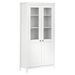 Buffet Hill Range Blanc 85x37x170,5 cm Bois de pin solide - Photo n°1