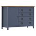 Buffet Hill Range Gris 120x40x80 cm Bois de pin solide - Photo n°1