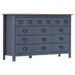 Buffet Hill Range Gris 130x37x80 cm Bois de pin solide - Photo n°1