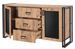 Buffet industriel 2 portes 3 tiroirs bois naturel et acier noir Linko 160 cm - Photo n°2