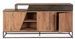 Buffet industriel 3 portes 2 tiroirs bois d'acacia et acier marron Palma 175 cm - Photo n°1