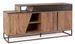 Buffet industriel 3 portes 2 tiroirs bois d'acacia et acier marron Palma 175 cm - Photo n°2