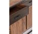 Buffet industriel 3 portes 2 tiroirs bois d'acacia et acier marron Palma 175 cm - Photo n°3