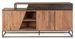 Buffet industriel 3 portes 2 tiroirs bois d'acacia et acier marron Palma 175 cm - Photo n°8