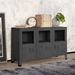 Buffet industriel Anthracite 105x35x62 cm Métal et verre - Photo n°1