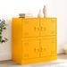 Buffet jaune moutarde 67x39x73 cm acier - Photo n°1