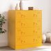 Buffet jaune moutarde 67x39x83 cm acier - Photo n°1