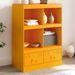 Buffet jaune moutarde 67x39x95 cm acier - Photo n°1