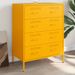 Buffet jaune moutarde 68x39x89 cm acier - Photo n°1