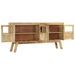 Buffet marron et noir 160x30x76 cm bois massif de manguier - Photo n°3