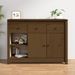 Buffet Marron miel 100x35x74 cm Bois massif de pin - Photo n°1