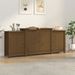 Buffet Marron miel 164x37x68 cm Bois massif de pin - Photo n°1