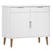 Buffet MOLDE Blanc 90x40x80 cm Bois massif de pin - Photo n°1