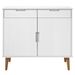 Buffet MOLDE Blanc 90x40x80 cm Bois massif de pin - Photo n°4