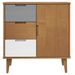 Buffet MOLDE Marron 76,5x40x80 cm Bois massif de pin - Photo n°4