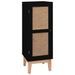 Buffet Noir 35x35x100 cm MDF et résine tressée - Photo n°1