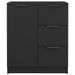Buffet noir 60x30x70 cm bois d'ingénierie - Photo n°1