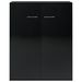 Commode Noir brillant 60x30x75 cm 2 - Photo n°1