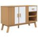 Buffet OLDEN blanc et marron 114x43x73,5 cm bois massif de pin - Photo n°1