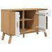 Buffet OLDEN blanc et marron 114x43x73,5 cm bois massif de pin - Photo n°7