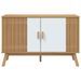 Buffet OLDEN blanc et marron 114x43x73,5 cm bois massif de pin - Photo n°8