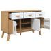 Buffet OLDEN blanc et marron 114x43x73,5 cm bois massif de pin - Photo n°7