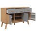 Buffet OLDEN gris et marron 114x43x73,5 cm bois massif de pin - Photo n°7