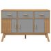 Buffet OLDEN gris et marron 114x43x73,5 cm bois massif de pin - Photo n°8