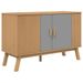 Buffet OLDEN gris et marron 114x43x73,5 cm bois massif de pin - Photo n°1