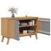 Buffet OLDEN gris et marron 114x43x73,5 cm bois massif de pin - Photo n°6