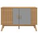 Buffet OLDEN gris et marron 114x43x73,5 cm bois massif de pin - Photo n°8