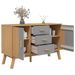 Buffet OLDEN gris et marron 114x43x73,5 cm bois massif de pin - Photo n°6