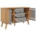 Buffet OLDEN gris et marron 114x43x73,5 cm bois massif de pin - Photo n°7