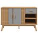 Buffet OLDEN gris et marron 114x43x73,5 cm bois massif de pin - Photo n°8