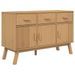 Buffet OLDEN marron 114x43x73,5 cm bois massif de pin - Photo n°1