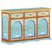 Buffet peint à la main 120x35x76 cm Bois de manguier massif - Photo n°1