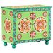 Buffet peint à la main Multicolore 70x35x60 cm Bois de manguier - Photo n°1