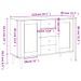 Buffet SENJA aspect rotin blanc 112x40x80cm bois massif de pin - Photo n°10