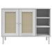 Buffet SENJA aspect rotin blanc 112x40x80cm bois massif de pin - Photo n°5