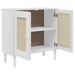 Buffet SENJA aspect rotin blanc 80x35x80 cm bois massif de pin - Photo n°6