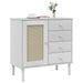 Buffet SENJA aspect rotin blanc 80x40x80 cm bois massif de pin - Photo n°3