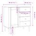 Buffet SENJA aspect rotin blanc 80x40x80 cm bois massif de pin - Photo n°10