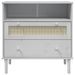 Buffet SENJA aspect rotin blanc 80x40x80 cm bois massif de pin - Photo n°5