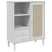 Buffet SENJA aspect rotin blanc 90x40x112cm bois massif de pin - Photo n°1