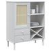 Buffet SENJA aspect rotin blanc 90x40x112cm bois massif de pin - Photo n°3