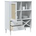 Buffet SENJA aspect rotin blanc 90x40x112cm bois massif de pin - Photo n°4